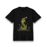 【昇運・守護・縁結びの京都一筆龍】 龍神御加護の絵画Tシャツ 昇運緑金龍