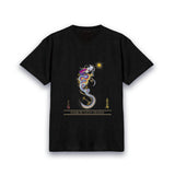 【昇運・守護・縁結びの京都一筆龍】 龍神御加護の絵画Tシャツ 昇運虹龍