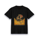 【昇運・守護・縁結びの京都一筆龍】 龍神御加護の絵画Tシャツ 守護紅金龍