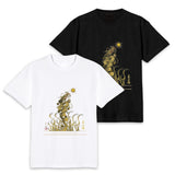 【昇運・守護・縁結びの京都一筆龍】 龍神御加護の絵画Tシャツ　昇運金龍