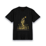 【昇運・守護・縁結びの京都一筆龍】 龍神御加護の絵画Tシャツ　昇運金龍