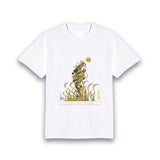 【昇運・守護・縁結びの京都一筆龍】 龍神御加護の絵画Tシャツ　昇運金龍