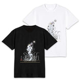 【昇運・守護・縁結びの京都一筆龍】 龍神御加護の絵画Tシャツ　昇運白龍