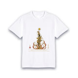 【昇運・守護・縁結びの京都一筆龍】 龍神御加護の絵画Tシャツ　昇運紅金龍