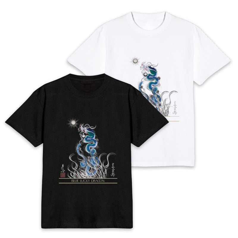 龍神護符鉱石陰陽師★【金運開運堂奥座敷】さん専用 防刃Tシャツ 昇運・守護・縁結びの京都一筆龍】 龍神御加護の絵画Tシャツ 昇