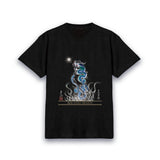 [Kyoto One-Stroke Dragon for Rising Fortune, Protection, and Matchmaking] Dragon God's Blessing Painting T-shirt: Rising Fortune Blue Dragon