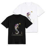 【昇運・守護・縁結びの京都一筆龍】 龍神御加護の絵画Tシャツ　昇運虹龍