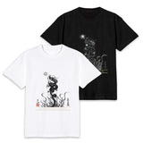 [Kyoto One-Stroke Dragon for Rising Fortune, Protection, and Matchmaking] Dragon God's Protection Painting T-shirt: Rising Fortune Ink Dragon