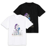 【昇運・守護・縁結びの京都一筆龍】 龍神御加護の絵画Tシャツ　守護紫蒼双龍