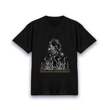 【昇運・守護・縁結びの京都一筆龍】 龍神御加護の絵画Tシャツ　守護黒銀龍