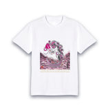 【昇運・守護・縁結びの京都一筆龍】 龍神御加護の絵画Tシャツ　守護桜龍