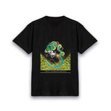 【昇運・守護・縁結びの京都一筆龍】 龍神御加護の絵画Tシャツ　守護緑龍