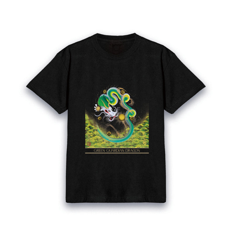 昇運・守護・縁結びの京都一筆龍】 龍神御加護の絵画Tシャツ 守護